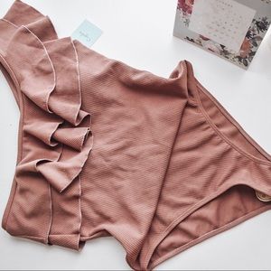 NWT Cupshe Mauve One-Shoulder One Piece Swimsuit